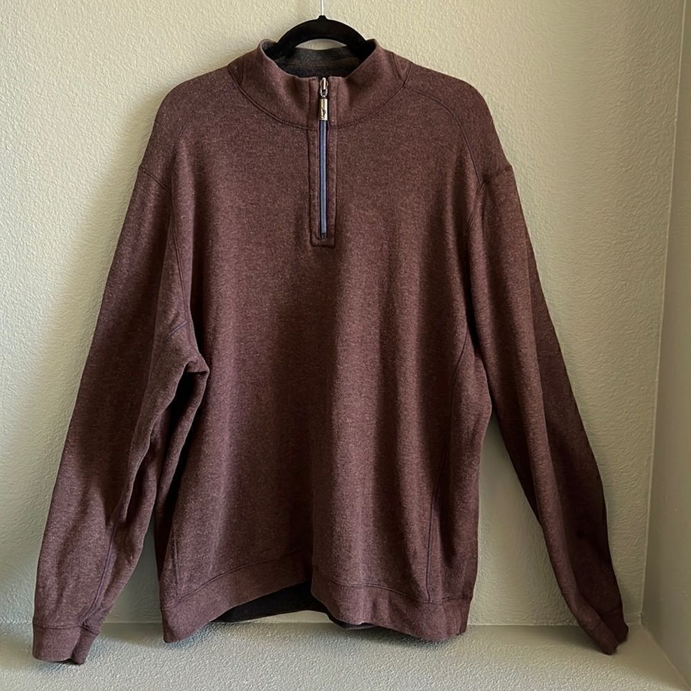 Tommy Bahama Reversible Half Zip Pullover